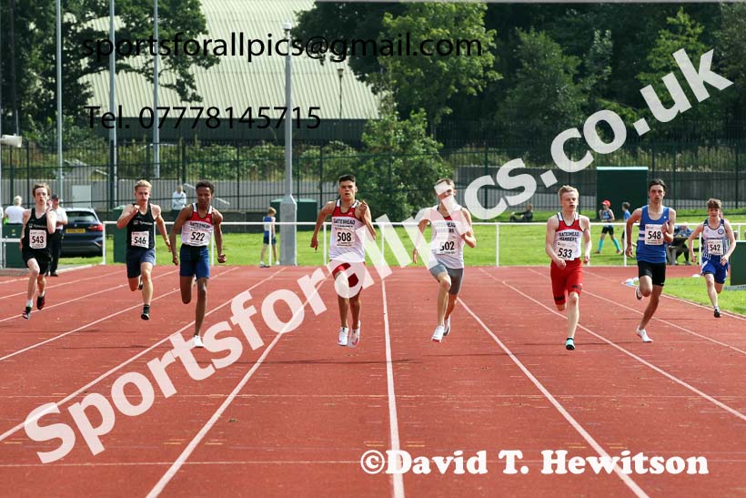 Mens and Boys 200 metres, 2021 North Eastern Track and Field Champs., Middesbrough. Photo: David T. Hewitson/Sports for All Pics